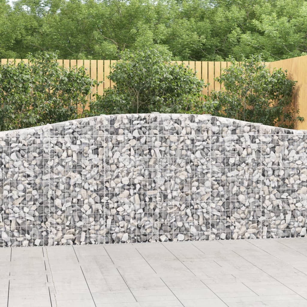 VidaXL Gabionen 5 Stück gebogen 400x30x100 120 cm Eisen