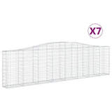 VidaXL Gabionen 7 Stk. gebogen 400x30x100 120 cm Eisen