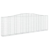VidaXL Gabionen 4 Stück gebogen 400x30x120 140 cm Eisen