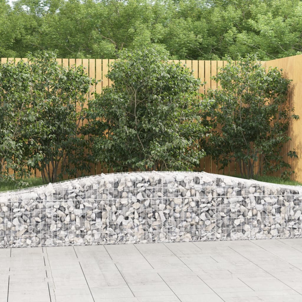 VidaXL Gabionen 6 Stück gebogen 400x50x40 60 cm Eisen