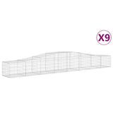 Vidaxl Schans Körbe 9 St. Gewölbe 400x50x40 60 cm verzinktes Eisen