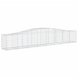 VidaXL Gabionen 4 Stück gebogen 400x50x60 80 cm verzinktes Eisen
