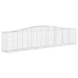 VidaXL Gabionen 3 Stück gebogen 400x50x80 100 cm verzinktes Eisen