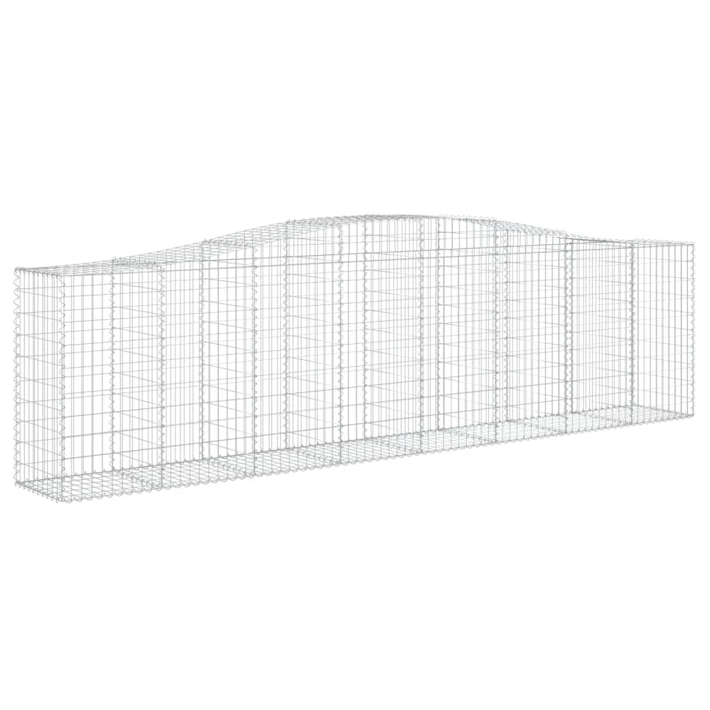 VidaXL Gabionen 3 Stk. gebogen 400x50x100 120 cm Eisen