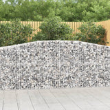 VidaXL Gabionen 3 Stk. gebogen 400x50x100 120 cm Eisen