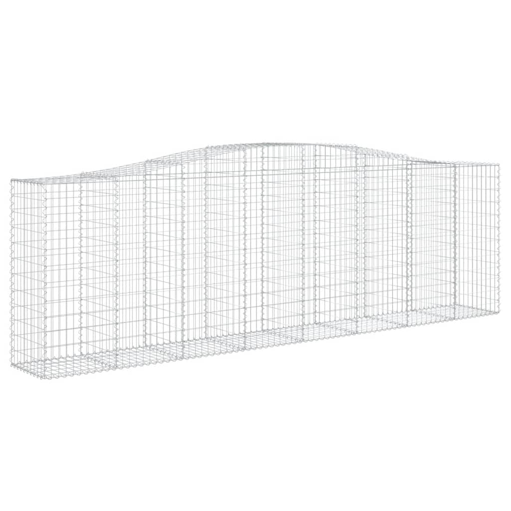 VidaXL Gabionen 2 Stück gebogen 400x50x120 140 cm Eisen