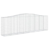 VidaXL Gabionen 2 Stück gebogen 400x50x120 140 cm Eisen