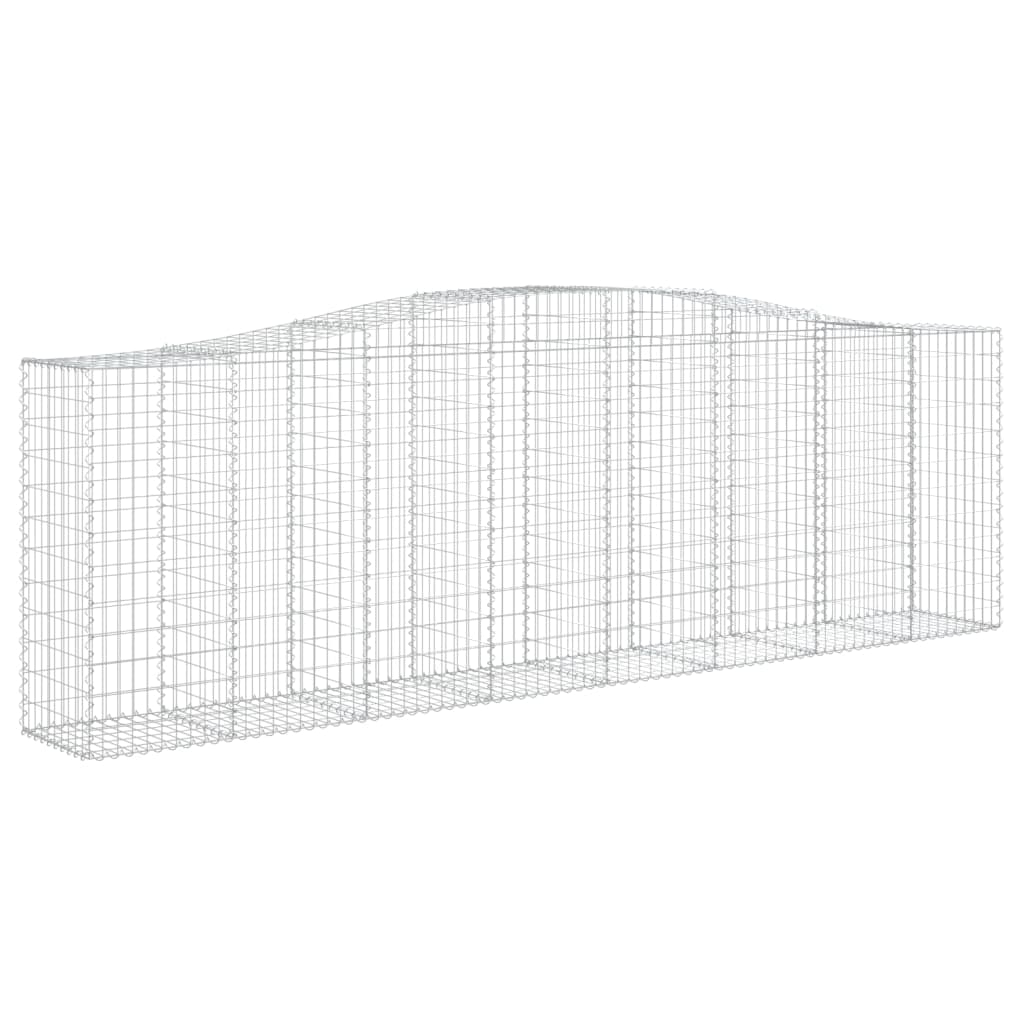 VidaXL Gabionen 6 Stück gebogen 400x50x120 140 cm Eisen