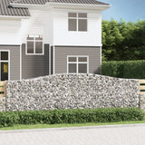 VidaXL Gabionen 6 Stück gebogen 400x50x120 140 cm Eisen