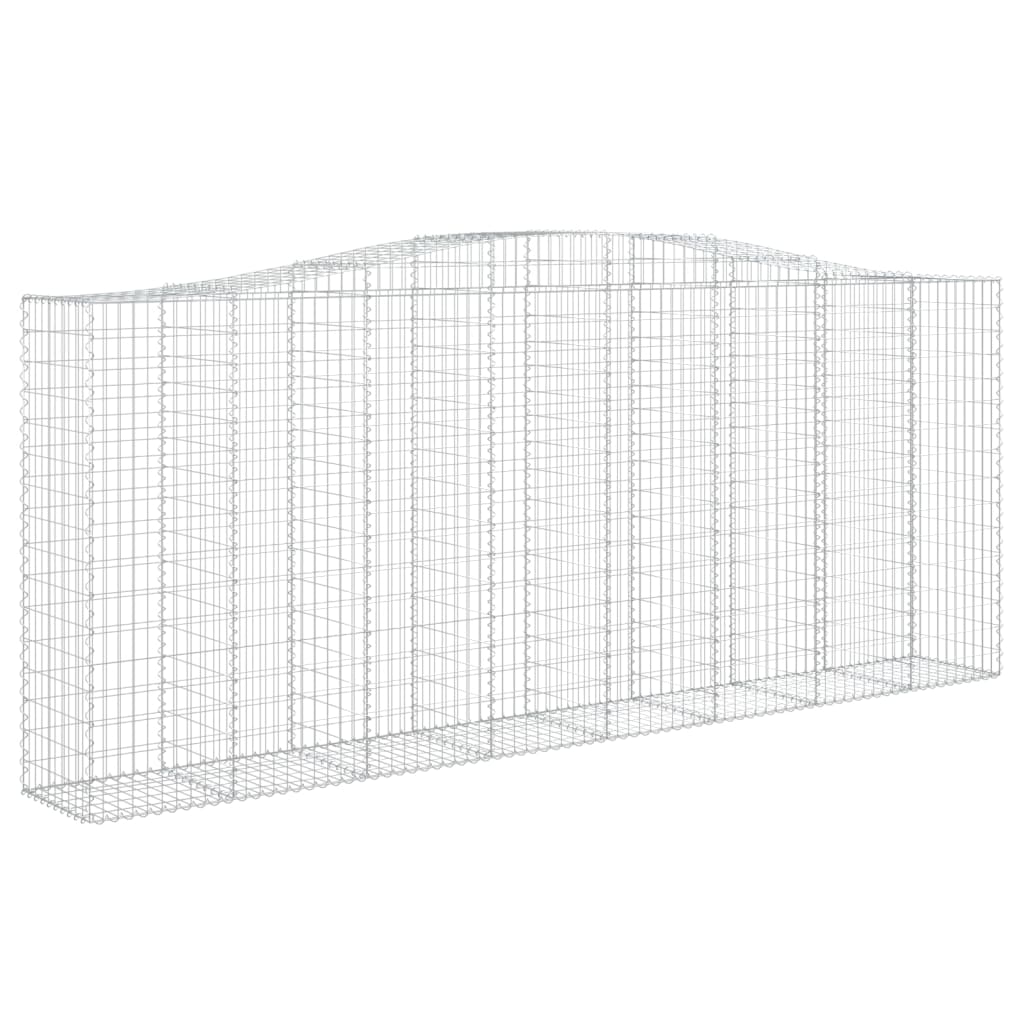 VidaXL Gabionen 2 Stück gebogen 400x50x160 180 cm Eisen