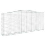 VidaXL Gabionen 3 Stück gebogen 400x50x160 180 cm Eisen