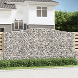 VidaXL Gabionen 3 Stück gebogen 400x50x180 200 cm Eisen