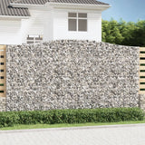 VidaXL Gabionen 2 Stück gebogen 400x50x220 240 cm Eisen