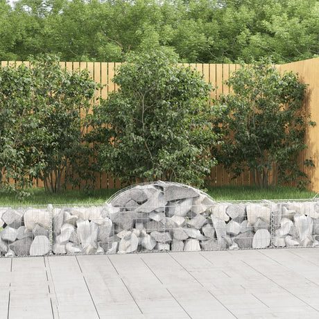 Vidaxx Gabionen 2 Stück gebogen 200x30x40 60 cm verzinktes Eisen