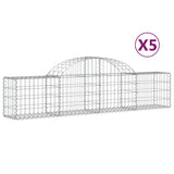 VidaXL Gabionen 5 Stück gebogen 200x30x40 60 cm verzinktes Eisen