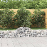 VidaXL Gabionen 5 Stück gebogen 200x30x40 60 cm verzinktes Eisen