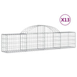 VidaXL Gabionen 13 Stück gebogen 200x30x40 60 cm verzinktes Eisen