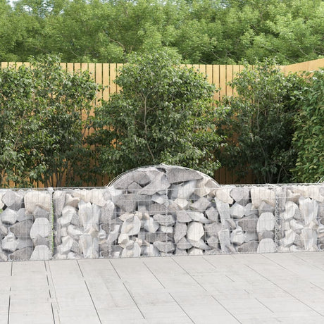 Vidaxx Gabionen 2 Stück gebogen 200x30x60 80 cm verzinktes Eisen