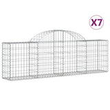 Vidaxl Schans Körbe 7 St. Gewölbe 200x30x60 80 cm verzinktes Eisen