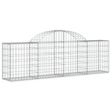 VidaXL Gabionen 10 Stück gebogen 200x30x60 80 cm verzinktes Eisen