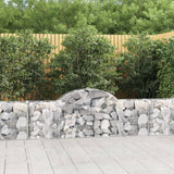 VidaXL Gabionen 10 Stück gebogen 200x30x60 80 cm verzinktes Eisen