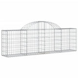 VidaXL Gabionen 11 Stück gebogen 200x30x60 80 cm verzinktes Eisen