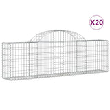 VidaXL Gabionen 20 Stück gebogen 200x30x60 80 cm Eisen