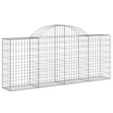 VidaXL Gabionen 4 Stück gebogen 200x30x80 100 cm verzinktes Eisen