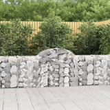 VidaXL Gabionen 4 Stück gebogen 200x30x80 100 cm verzinktes Eisen