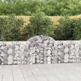 VidaXL Gabionen 6 Stück gebogen 200x30x80 100 cm verzinktes Eisen