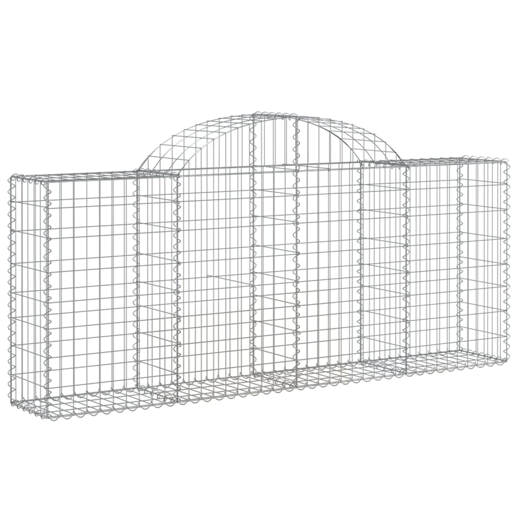 VidaXL Gabionen 11 Stück gebogen 200x30x80 100 cm Eisen