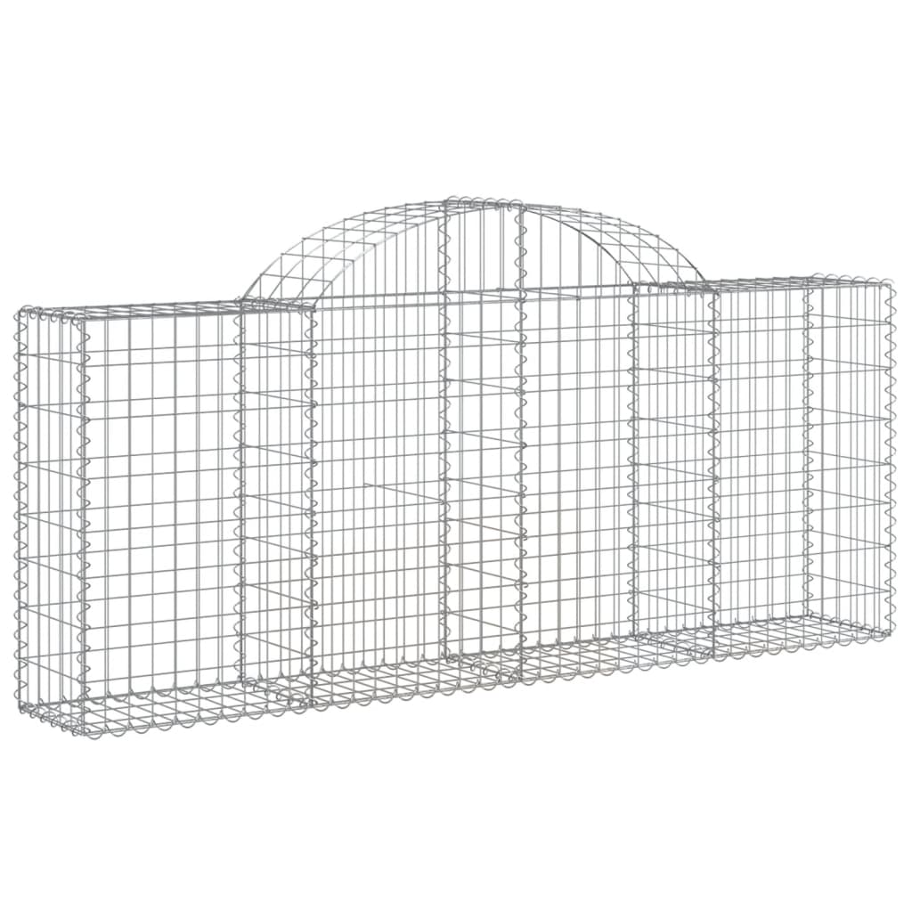 VidaXL Gabionen 14 Stück gebogen 200x30x80 100 cm Eisen