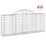 Vidaxl Schans Körbe 15 St. Gewölbe 200x30x80 100 cm Eisen