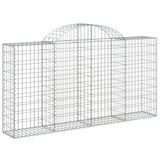 VidaXL Gabionen 4 Stück gebogen 200x30x100 120 cm Eisen