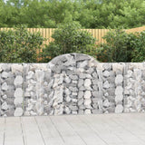 VidaXL Gabionen 9 Stück gebogen 200x30x100 120 cm Eisen