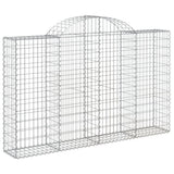 VidaXL Gabionen 9 Stück gebogen 200x30x120 140 cm Eisen