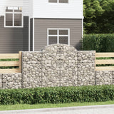 VidaXL Gabionen 11 Stück gebogen 200x30x120 140 cm Eisen