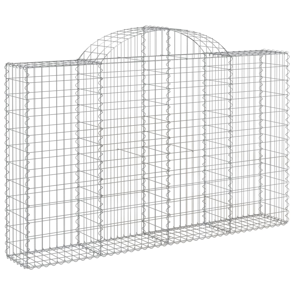 VidaXL Gabionen 12 Stück gebogen 200x30x120 140 cm Eisen