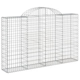 VidaXL Gabionen 13 Stück gebogen 200x30x120 140 cm Eisen