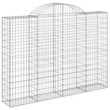VidaXL Gabionen 3 Stück gebogen 200x30x140 160 cm Eisen