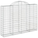 VidaXL Gabionen 10 Stück gebogen 200x30x140 160 cm Eisen