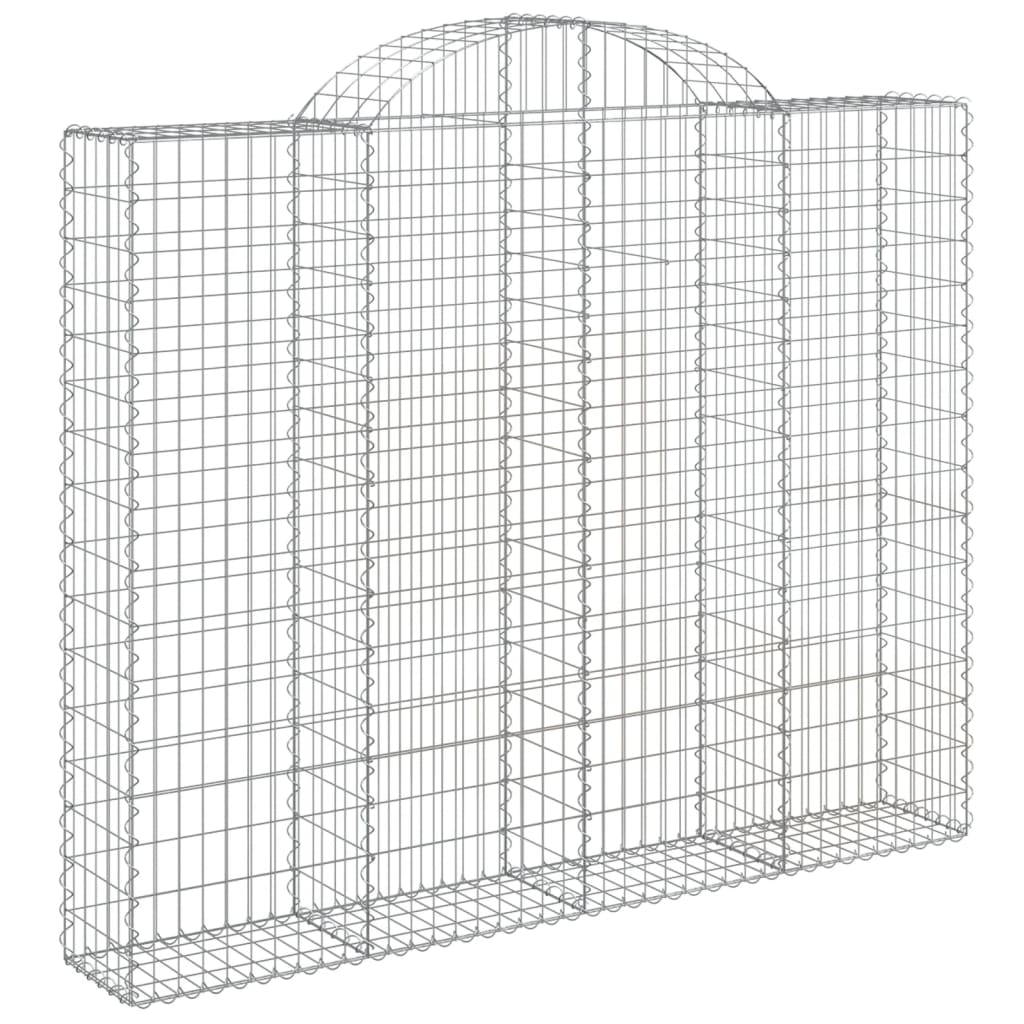 VidaXL Gabionen 2 Stück gebogen 200x30x160 180 cm Eisen