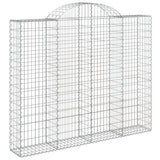 VidaXL Gabionen 2 Stück gebogen 200x30x160 180 cm Eisen