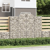 VidaXL Gabionen 7 Stk. gebogen 200x30x160 180 cm Eisen