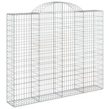 VidaXL Gabionen 10 Stück gebogen 200x30x160 180 cm Eisen