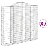 VidaXL Gabionen 7 Stk. gebogen 200x30x180 200 cm Eisen