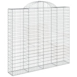VidaXL Gabionen 7 Stk. gebogen 200x30x180 200 cm Eisen