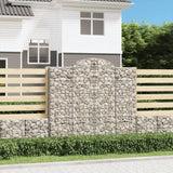 VidaXL Gabionen 10 Stück gebogen 200x30x180 200 cm Eisen