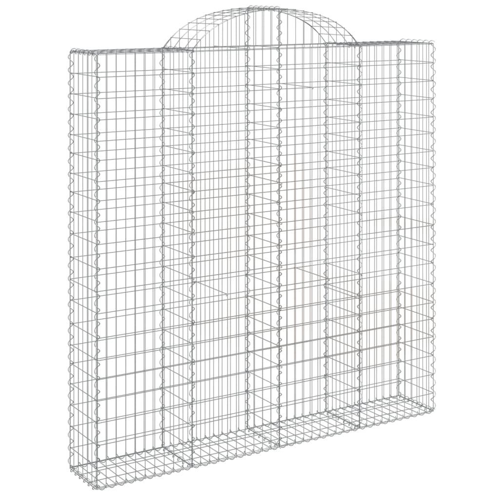VidaXL Gabionen 3 Stück gebogen 200x30x200 220 cm Eisen