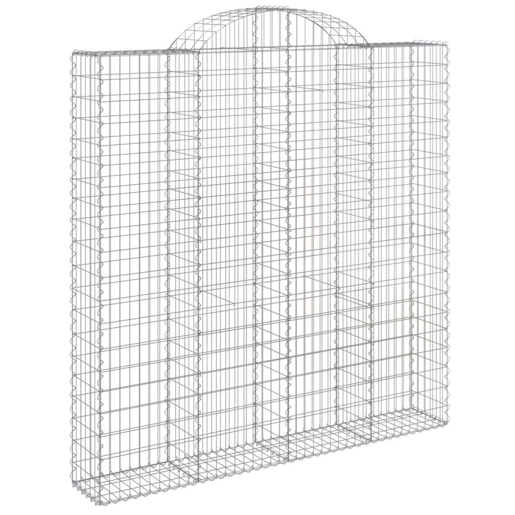 VidaXL Gabionen 4 Stück gebogen 200x30x200 220 cm Eisen